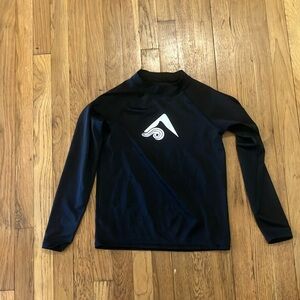 Kanu surf boys kids black long sleeve rash guard size 14/16